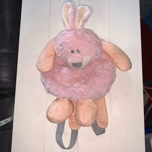Nat & Jules Plush Pink Bunny Backpack for Toddler
